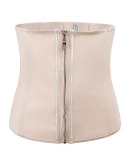 Corset Latex Waist Trainer Zipper Under-burst Shapewear