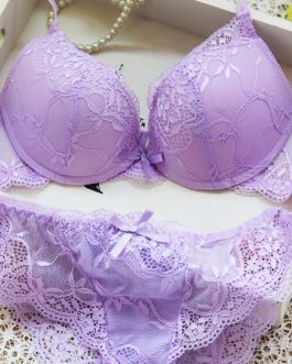 Sexy Women Embroidery Lace Lingerie Set